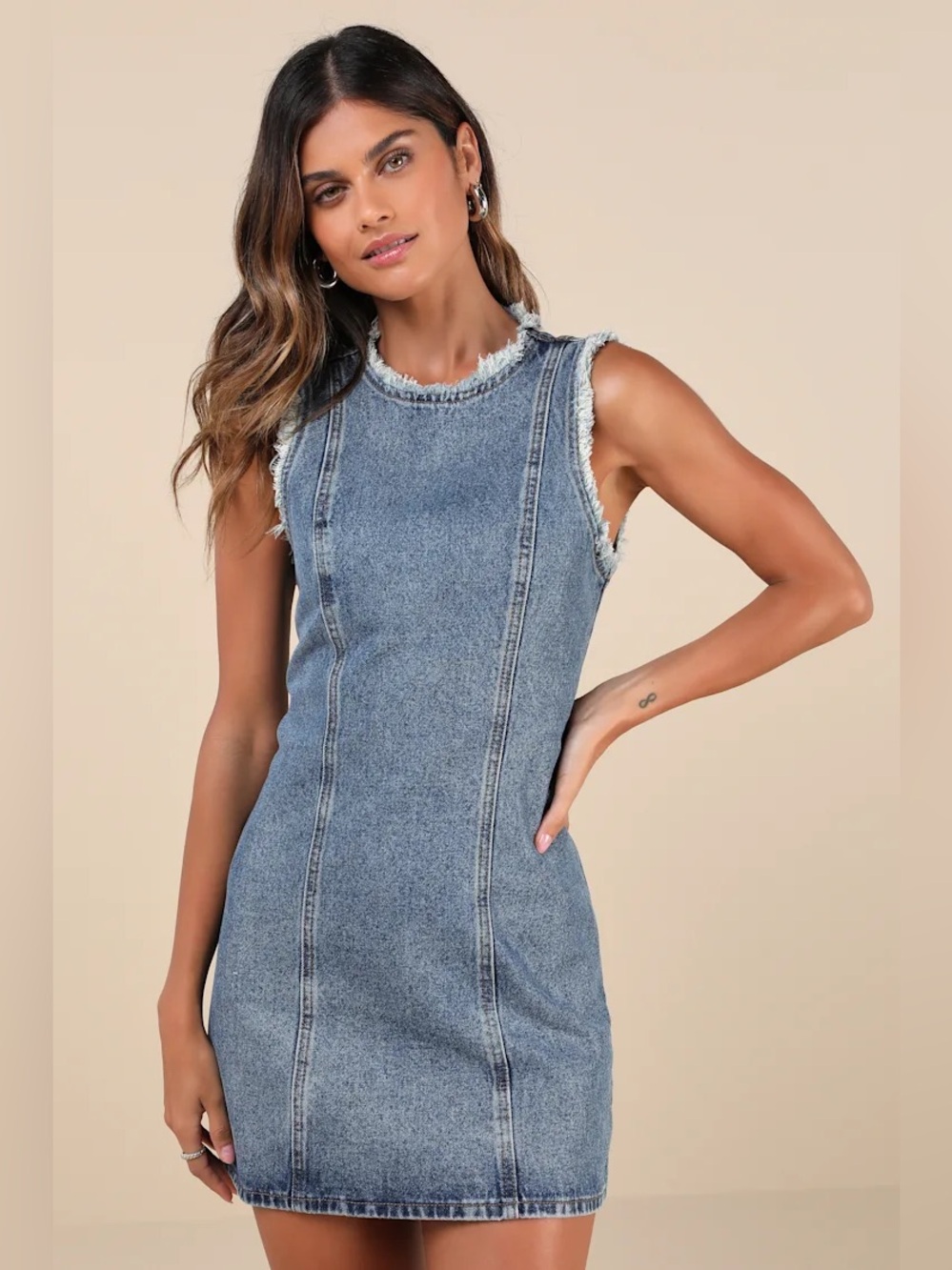 Steve Madden Solara Blue Denim Mini Dress